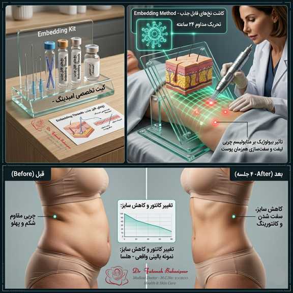 امبدینگ لاغری موضعی شکم و پهلو